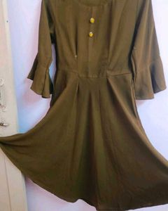 Flared Sleeve Dress