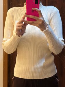 Ribbed Mock Neck Top