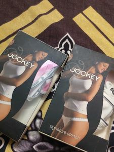 Jockey Thong Panties - Pink &amp; White Combo Of 2