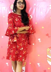 Printed Offshoulder Dress