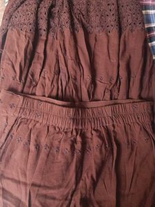coffee brown gharara pant