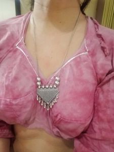 Silver Tribal Pendant Necklace