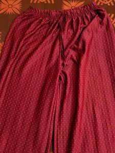 Maroon Polka Dot Palazzos