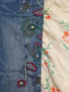 Embroidered Y2K Bootcut Low Waist Denim Jeans