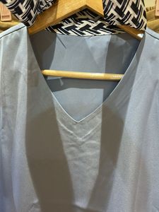 Elegant Blue Top w/ Scarf