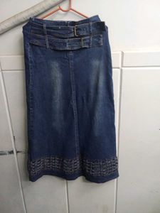 Denim Midi Skirt