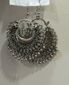 Silver Oxidized Earrings