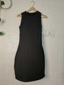 Black Ribbed Dress