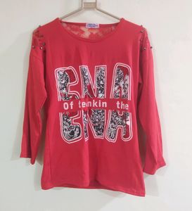 Red Full sleeve Tshirt