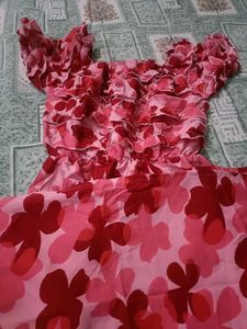Floral Print Off Shoulder Dress