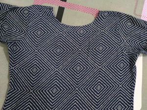 Pre-Loved Blue And White A-cut Kurti