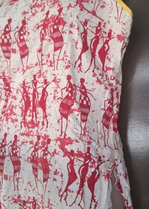 Tribal Print Sleevesless Kurti