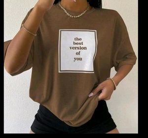 Price Update Brown T-shirt Oversized