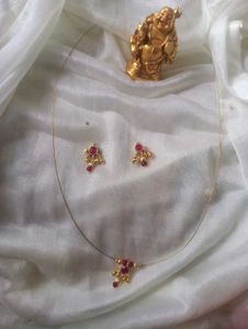 Red Stone Gold Jewelry Set