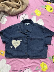 Denim Crop Shirt