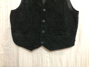 Saddlebred Black Leather Waistcoat