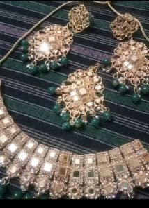 Gold Green Combination Mirror Set