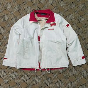 Rebellion Red &amp; Cream Hooded Jacket