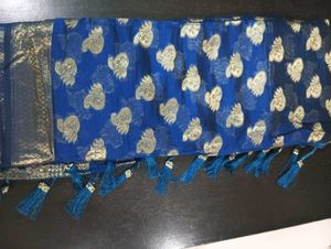 Blue Printed Dupatta