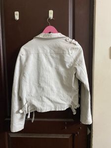 White Maximal Leather Jacket