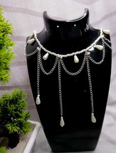 Elegant Pearl Drop Choker &amp; Floral Earrings Set