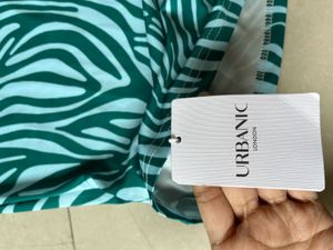 Zebra Print Halter Cutout Dress