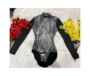 Mk exclusive silver backless bodysuit