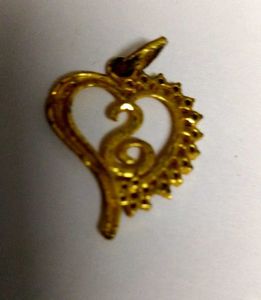 Gold Heart Shape Pendant