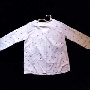 Printed V-Neck Top