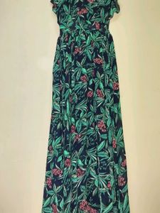 Green Preety Long Dress