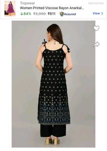 Black Cotton Kurti