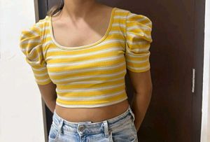 Cute Orange Crop Top
