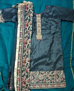 Cotton Like Embroidered Kurti With Bueatiful Embroided Duppata