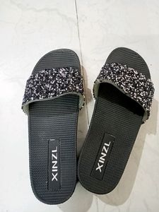 Sparkly Black XINIX Slides