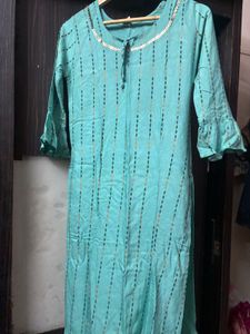 Aqua Embellished Kurti
