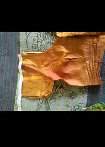 brown colour pure silksaree with blo