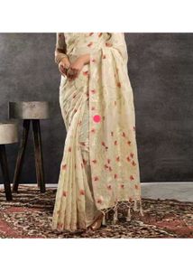 Elegant soft Jamdani Floral Saree