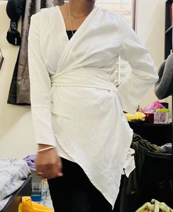White Wrap Top