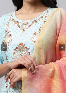 Elegant Blue Embroidered Kurta Set