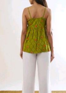 Olive Gree Printed Tunic