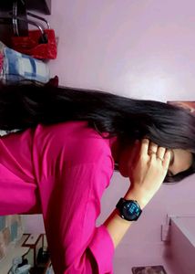 A Dark Pink Shirt Casual Wear