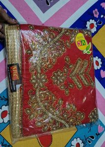 Red Embroidered Salwar Suit With Dupatta