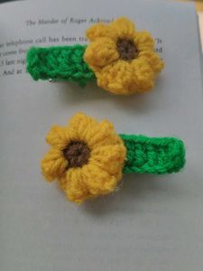 Sunflower Hair Clips