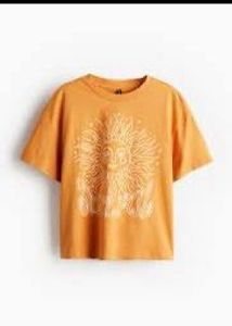 Orange Graphic Print T-Shirt