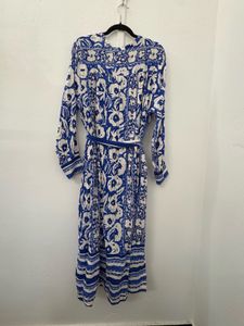Blue &amp; White Floral Dress