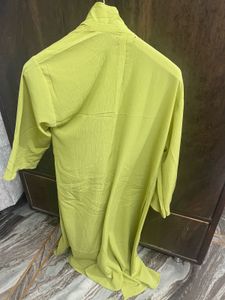 Women Flared 3/4th Sleeve Green Shrug