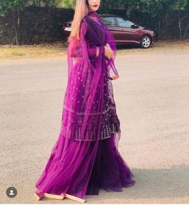 purple sharara set💜