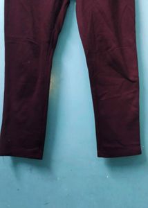 Burgundy Casual Trousers