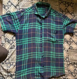 Green & Blue Plaid Shirt