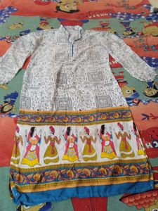 White Printed Kurti